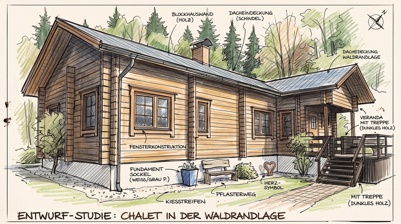 Skizze WhiteBrook – Chalet